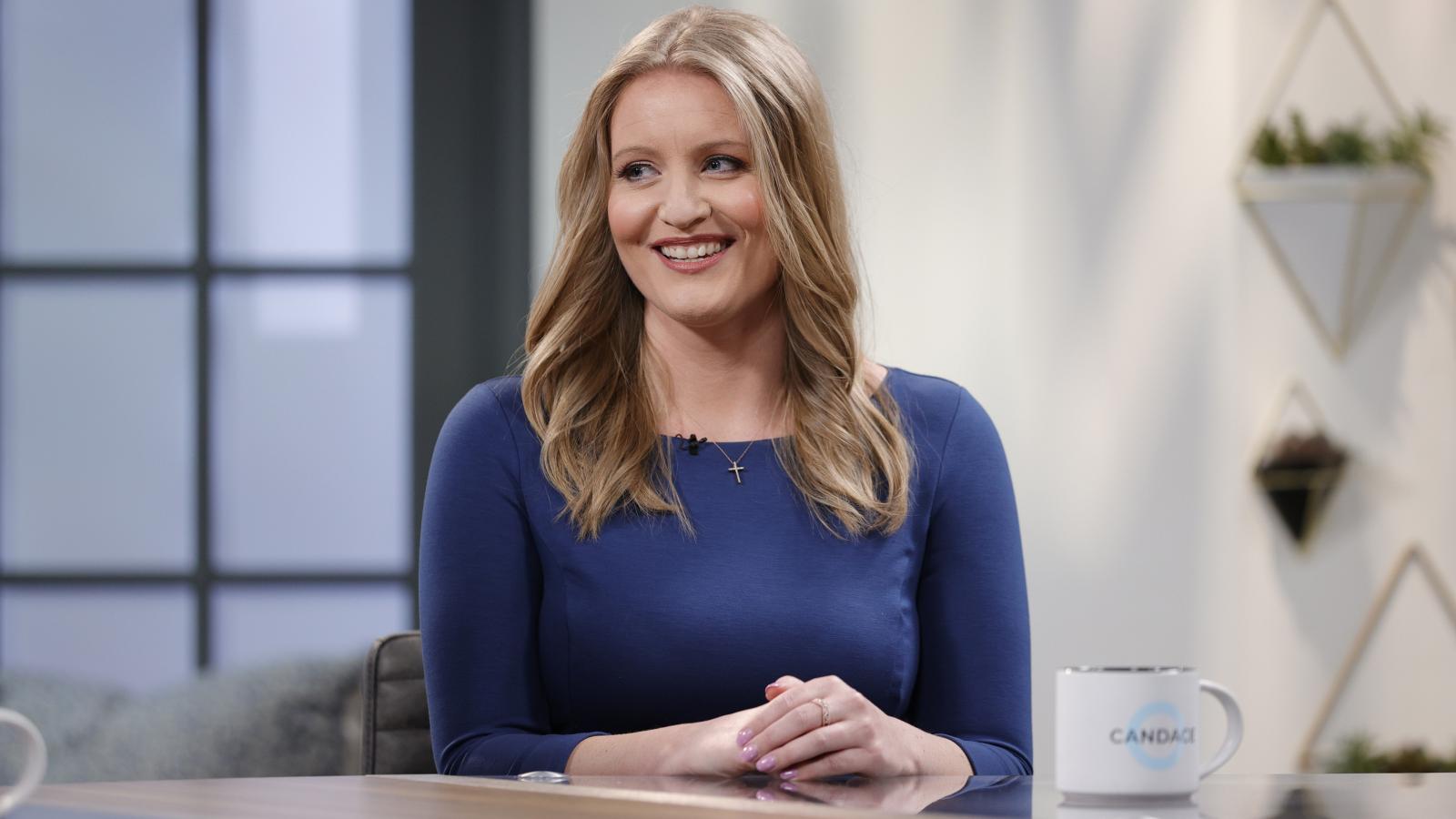 Lawyer Jenna Ellis is seen on set of "Candace" on March 31, 2021 in Nashville, Tennessee.