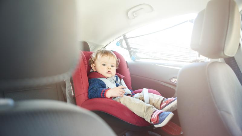 Baby in backseat