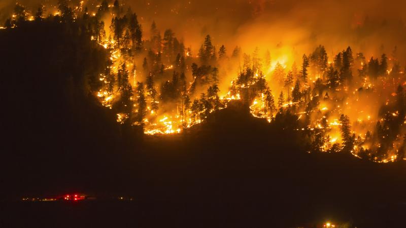 Canada wildfires stock photo